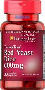 Puritans Pride Red Yeast Rice 600Mg x 30 Capsules