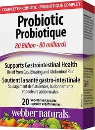 Webber Naturals Probiotic 80 Bcfu x 20 Capsules