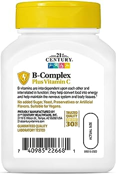 21st Century B-Complex plus Vitamin C x 100 Tablets