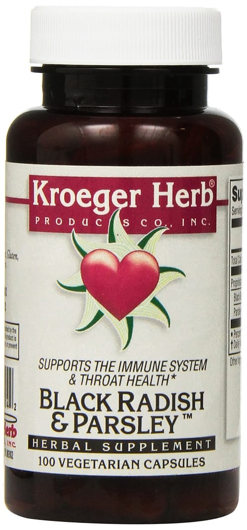 Kroeger Herbs Black Radish & Parsley 900mg 100 Cap