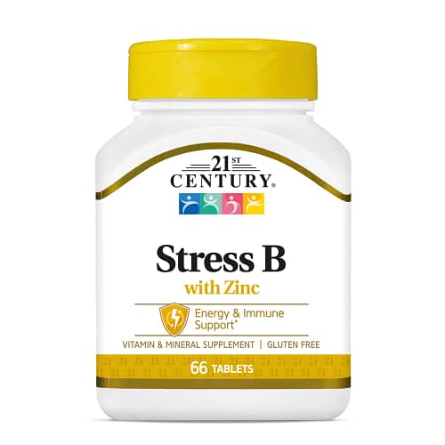 21st Century Stress B with zinc x 66 Tablets