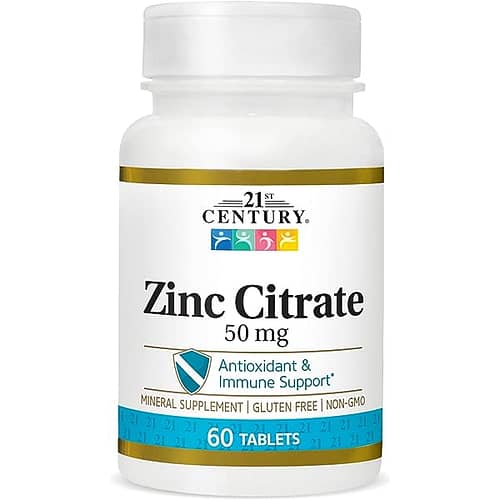 21st century Zinc Citrate 50mg x 60 Tablets
