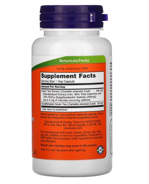 Now Foods EGCg Green Tea Extract 400mg x 90 Capsules